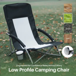 Portable Lightweight Low Camping Beach Chair